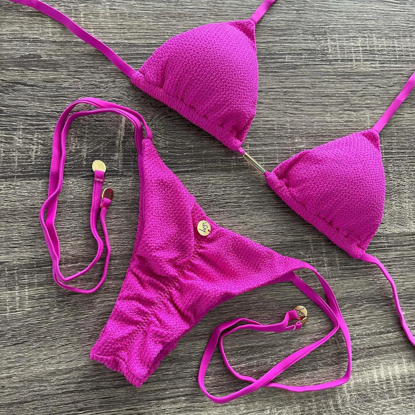 Fashion Solid Color Print Sexy Split Bikini